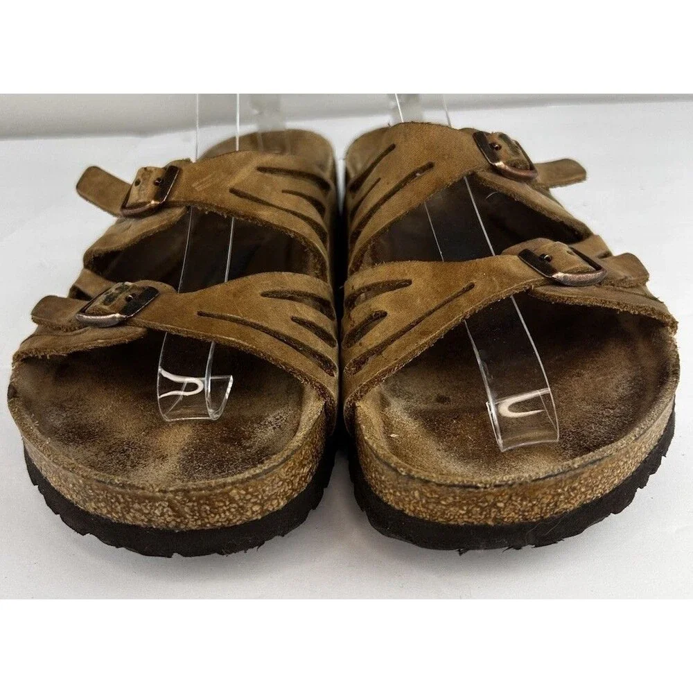 Birkenstock Granada Tobacco Brown Oiled Leather Soft Footbed Sandals 39 8 - 8.5